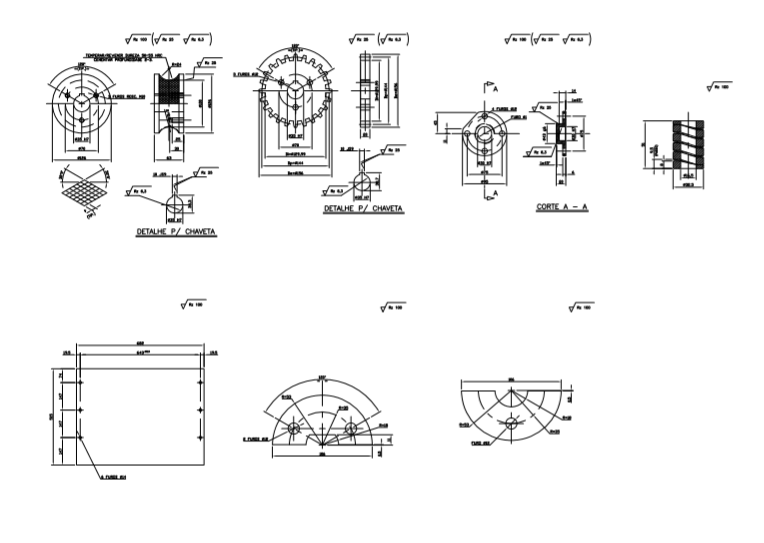 PROJETO DE ELEMENTOS DE MÁQUINA P/ PROJEÇÃO DE REFRATÁRIO - DETALHAMENTO